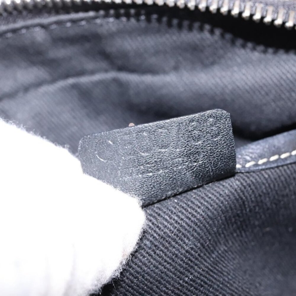 Authentic CELINE Macadam Canvas Shoulder Bag Navy Gold - Picture 4 of 16